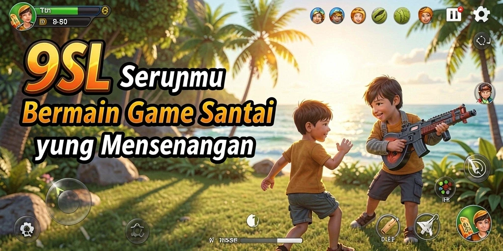Tampilan gameplay menarik dari 9SL dengan karakter lucu dan tantangan seru.
