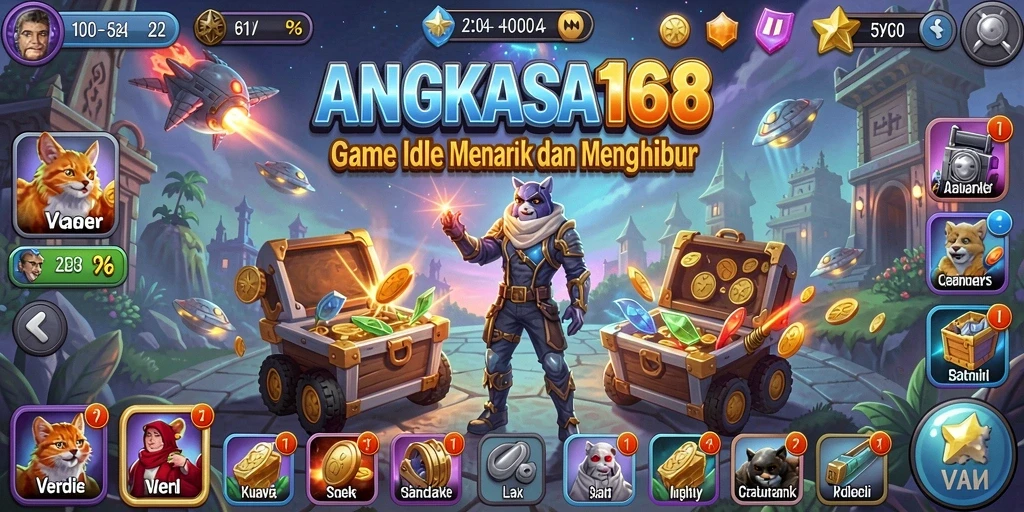 Screenshot gameplay <strong>ANGKASA168</strong> menampilkan pengalaman Idle yang seru.