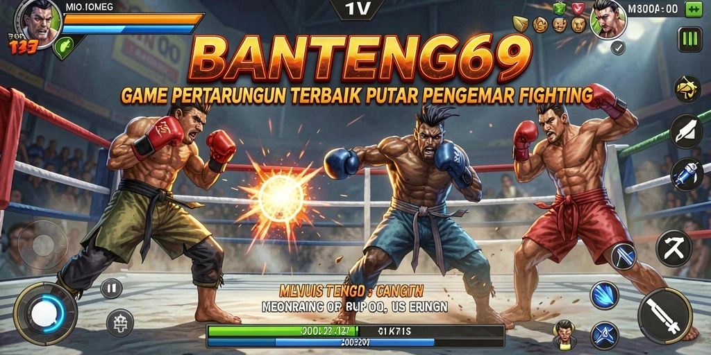 Tampilan gameplay seru dalam BANTENG69 dengan pertarungan yang mendebarkan.