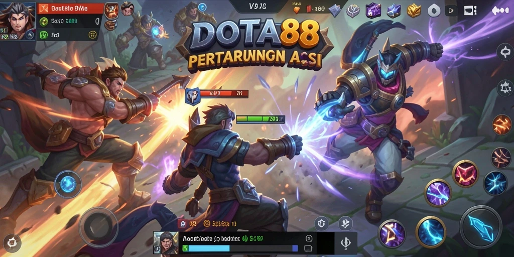 Screenshot dari gameplay DOTA88 yang menunjukkan aksi pertarungan yang mendebarkan.