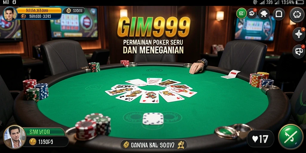 Tampilan gameplay GIM999 yang menarik saat bermain Poker.