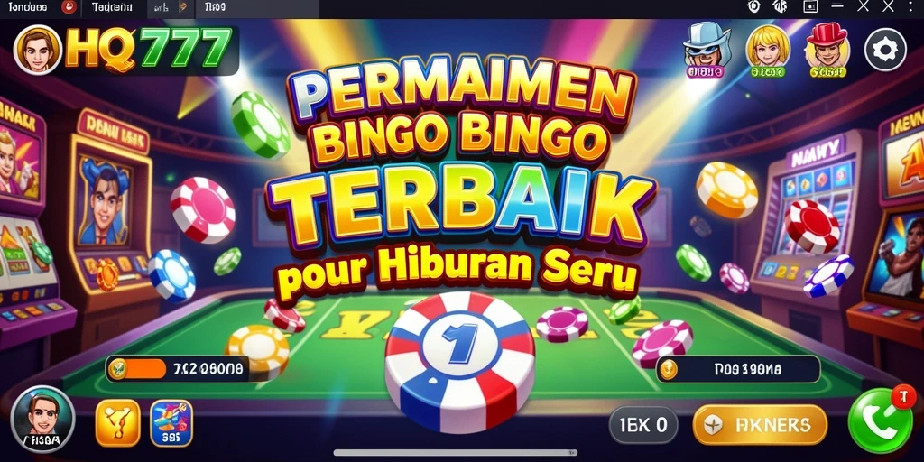 Gameplay seru HQ777 dengan suasana Bingo yang menyenangkan.