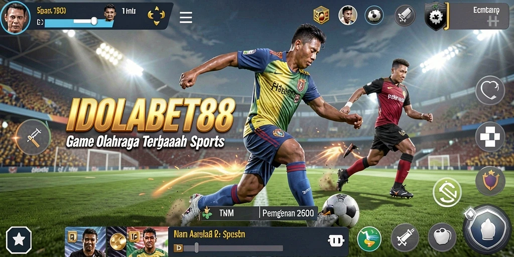 Screenshot gameplay IDOLABET88 menampilkan keseruan pertandingan olahraga.