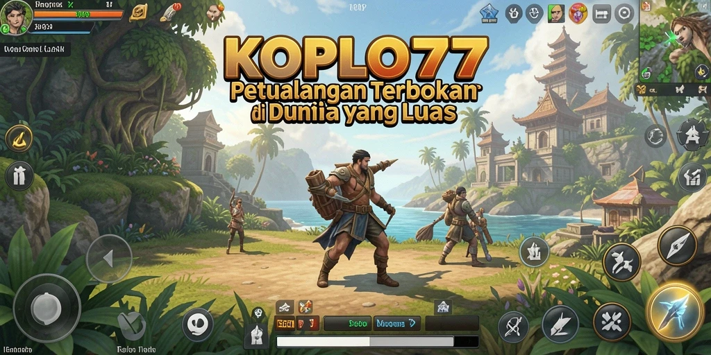 Tangkapan layar KOPLO77 menampilkan petualangan seru di dunia terbuka.