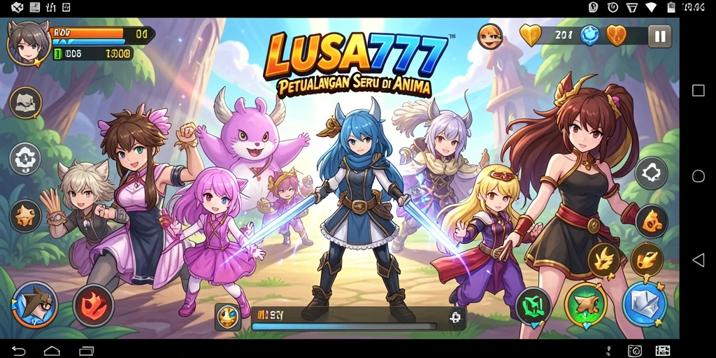 Tampilan gameplay <strong>LUSA777</strong> yang memukau dalam petualangan anime.
