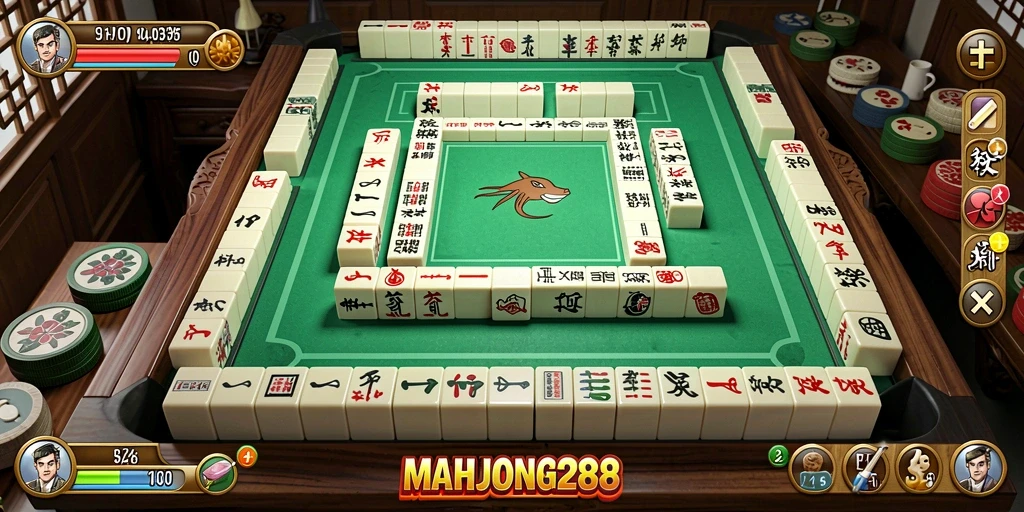 Screenshot gameplay menampilkan pengalaman seru bermain Mahjong.