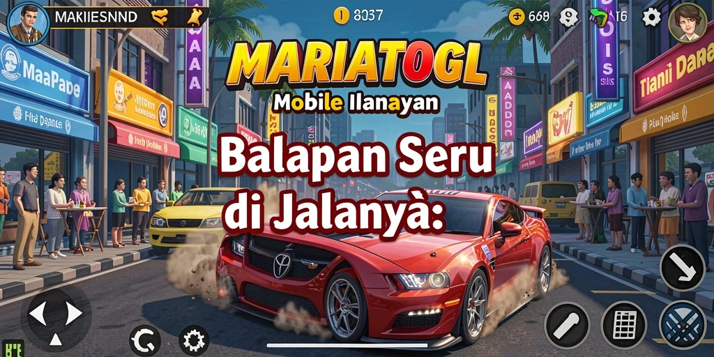 Tampilan gameplay MARIATOGL menampilkan aksi balap yang menegangkan dan grafik yang memukau.