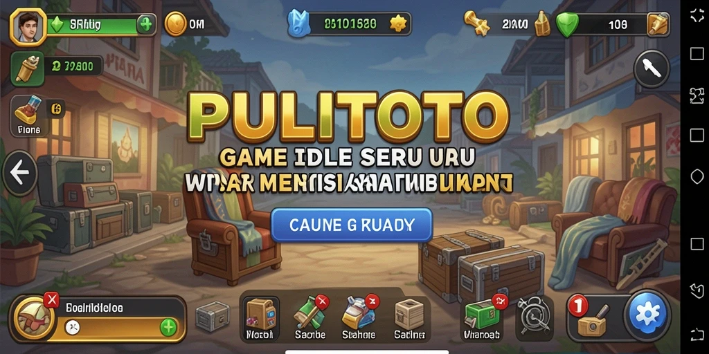 Tampilan gameplay PULITOTO dengan elemen Idle yang menarik.