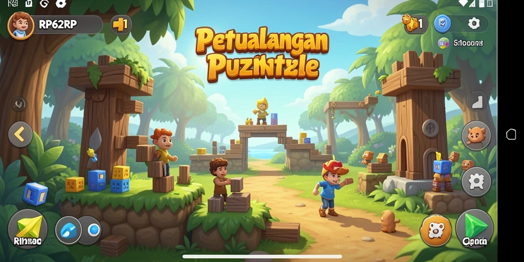 Screenshot gameplay RP62RP menampilkan tantangan Puzzle yang mengasyikkan.