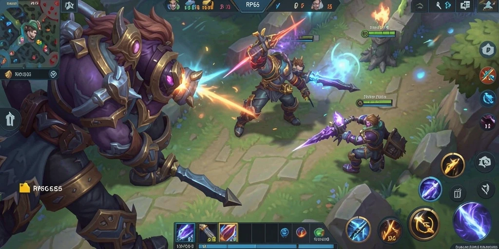 Tangkapan layar menampilkan gameplay seru dalam RP66 MOBA.