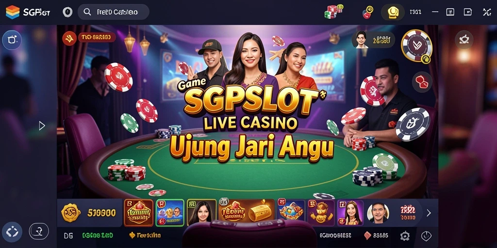 Tampilan menarik dari gameplay Live Casino di SGPSLOT.