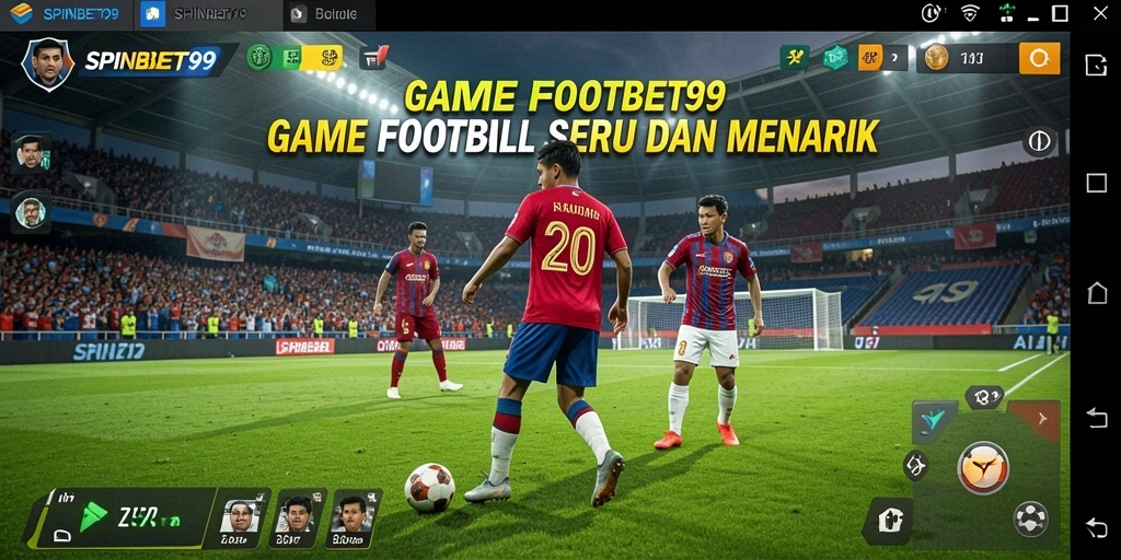 Gameplay SPINBET99 menunjukkan antusiasme dan interaksi penggemar sepak bola.